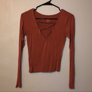 Lace up long sleeve too